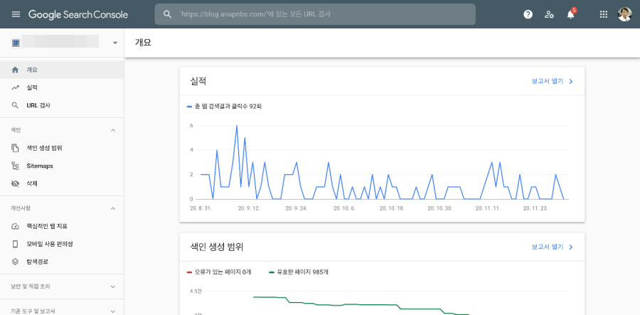 구글 웹마스터